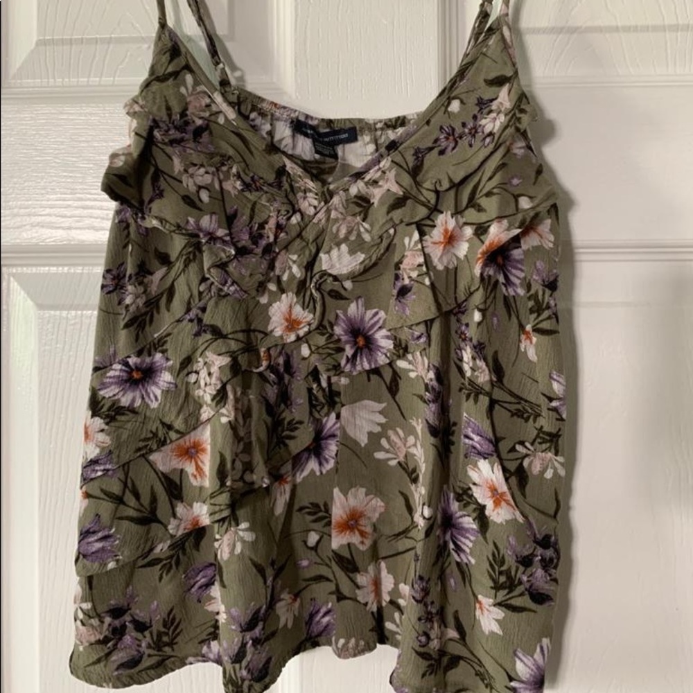 Flowery green blouse